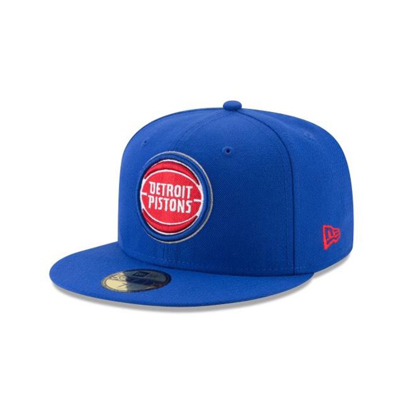 NBA Detroit Pistons Team Color 59Fifty Fitted (ZKC9523) - Blue New Era Caps